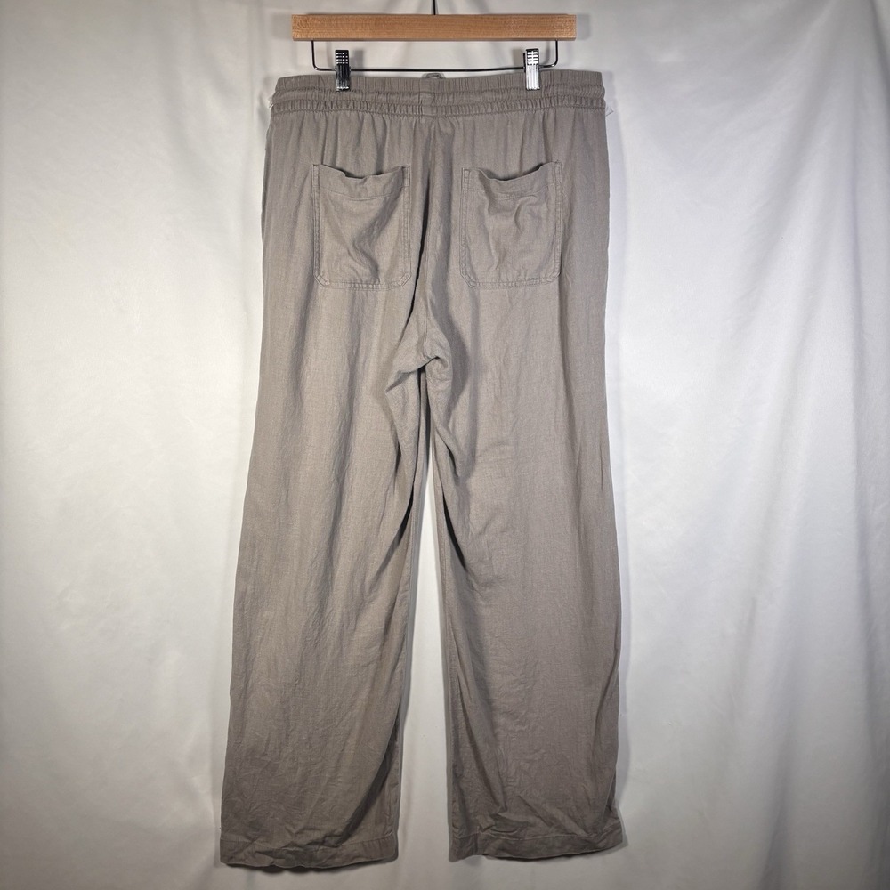 Old Navy High Rise Wide Leg Linen Pants Womens Large Resort Comfort Coastal - Picture 2 of 7